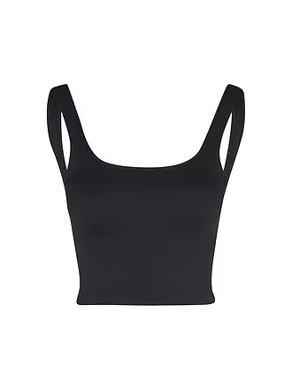 AIM'N | Damen Top Ribbed Seamless | schwarz